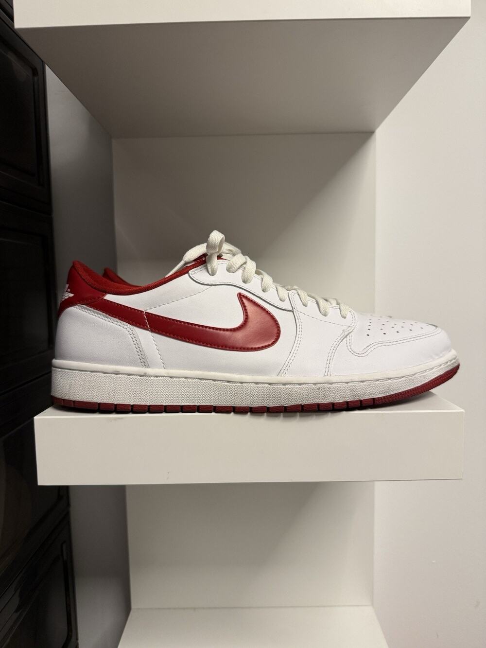 2015 Air Jordan 1 Low White Gym Red Size 13 706329-101 Rare OG